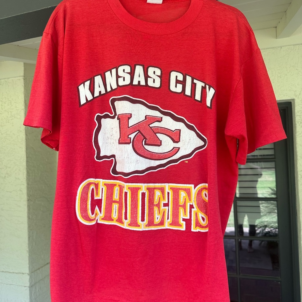 Vintage Single Stitch Kansas City Chiefs Red T-Shirt